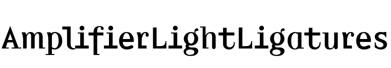 AmplifierLightLigatures font preview