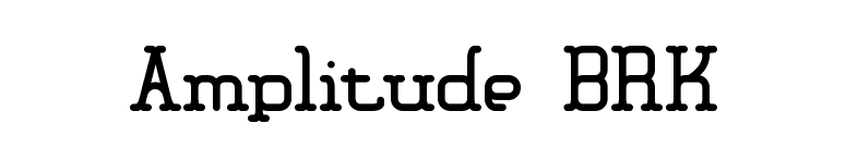 Amplitude BRK font preview