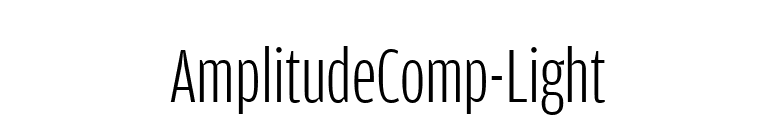 AmplitudeComp-Light font preview