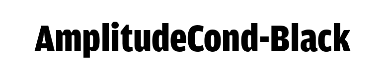 AmplitudeCond-Black font preview