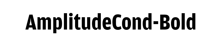 AmplitudeCond-Bold font preview