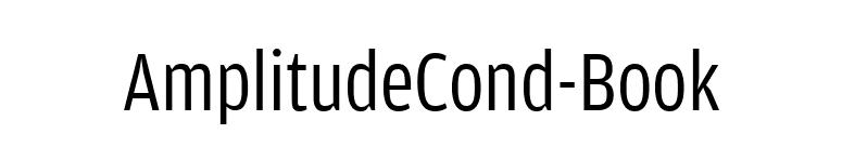 AmplitudeCond-Book font preview
