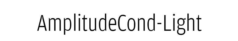 AmplitudeCond-Light font preview
