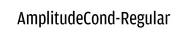 AmplitudeCond-Regular font preview