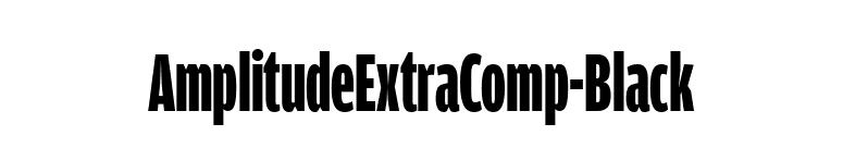 AmplitudeExtraComp-Black font preview