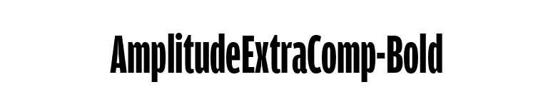 AmplitudeExtraComp-Bold font preview