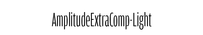 AmplitudeExtraComp-Light font preview