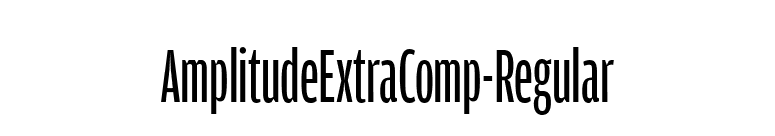AmplitudeExtraComp-Regular font preview