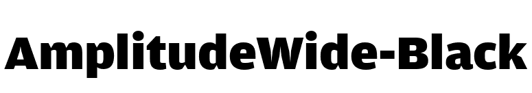 AmplitudeWide-Black font preview