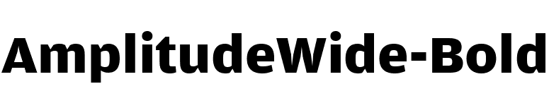 AmplitudeWide-Bold font preview