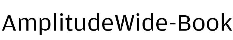 AmplitudeWide-Book font preview