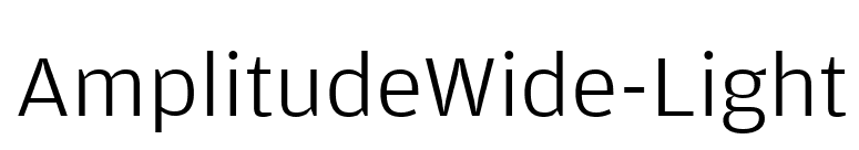 AmplitudeWide-Light font preview