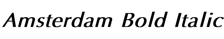 Amsterdam Bold Italic font preview