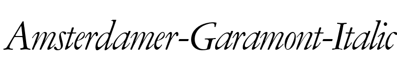 Amsterdamer-Garamont-Italic font preview