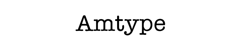 Amtype font preview