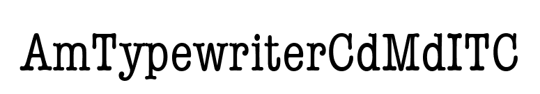 AmTypewriterCdMdITC font preview