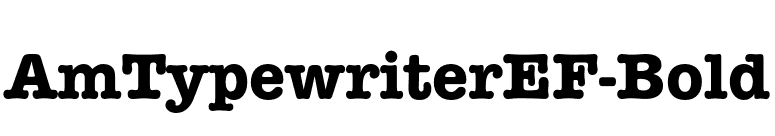 AmTypewriterEF-Bold font preview