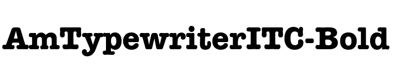 AmTypewriterITC-Bold font preview