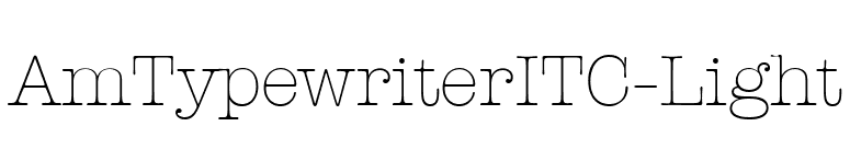 AmTypewriterITC-Light font preview