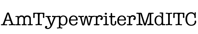 AmTypewriterMdITC font preview