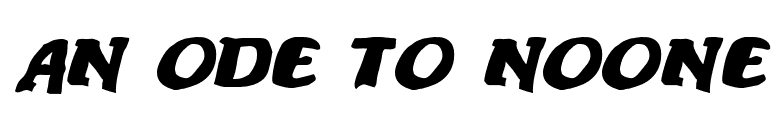 An ode to noone font preview