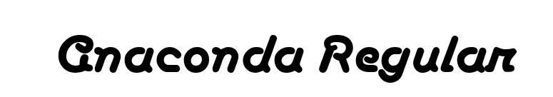 Anaconda Regular font preview