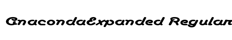 AnacondaExpanded Regular font preview