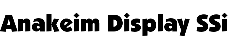 Anakeim Display SSi font preview