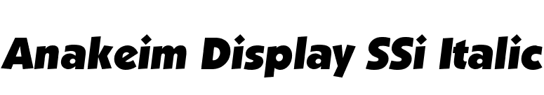 Anakeim Display SSi Italic font preview
