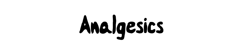 Analgesics font preview