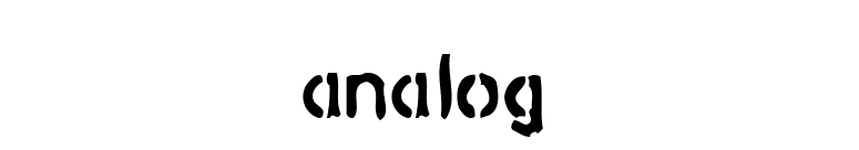 analog font preview