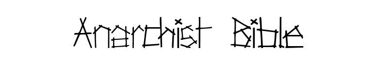 Anarchist Bible font preview