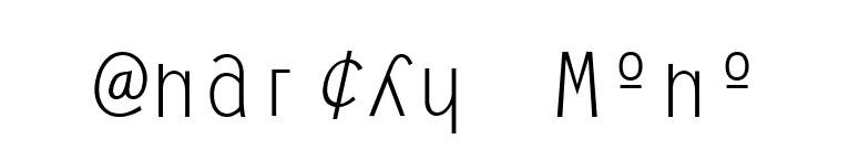 Anarchy Mono font preview