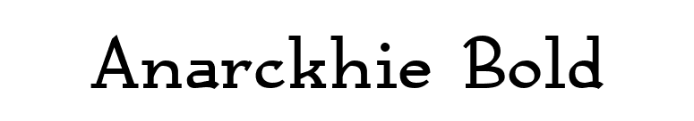 Anarckhie Bold font preview