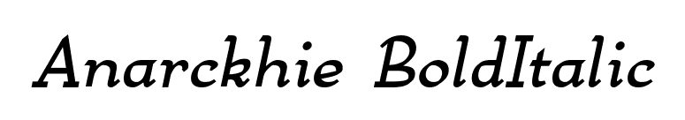 Anarckhie BoldItalic font preview