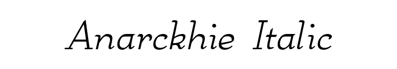 Anarckhie Italic font preview