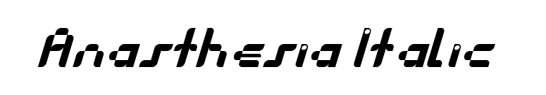 Anasthesia Italic font preview