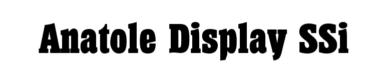 Anatole Display SSi font preview