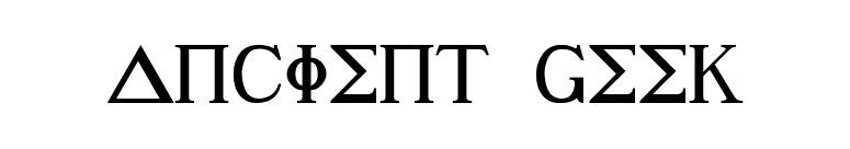 Ancient Geek font preview