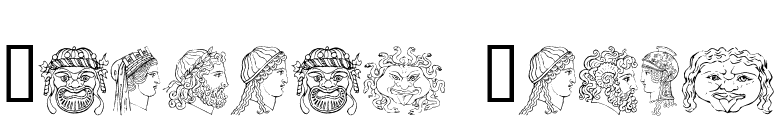 Ancient Heads font preview