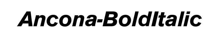 Ancona-BoldItalic font preview