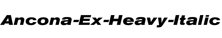 Ancona-Ex-Heavy-Italic font preview