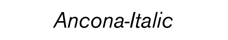 Ancona-Italic font preview