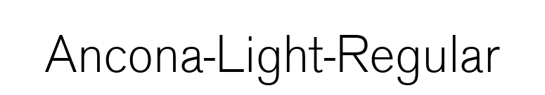 Ancona-Light-Regular font preview