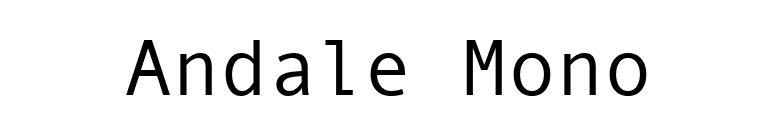 Andale Mono font preview
