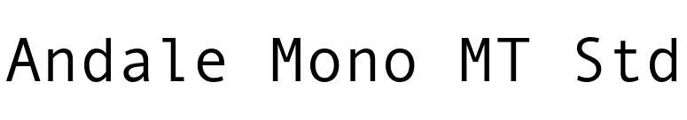 Andale Mono MT Std font preview