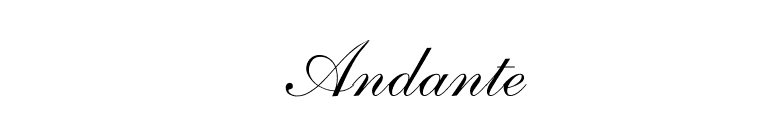 Andante font preview