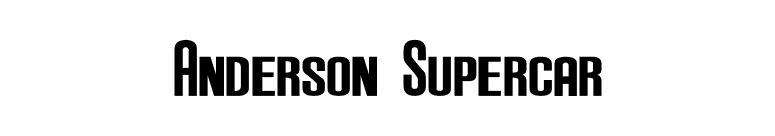 Anderson Supercar font preview