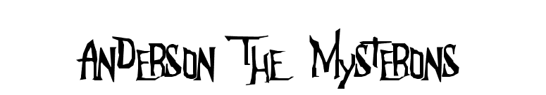 Anderson The Mysterons font preview