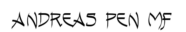 Andreas Pen MF font preview